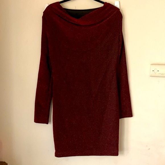 SheIn Size L Red Sparkle Mini Dress - Picture 5 of 6
